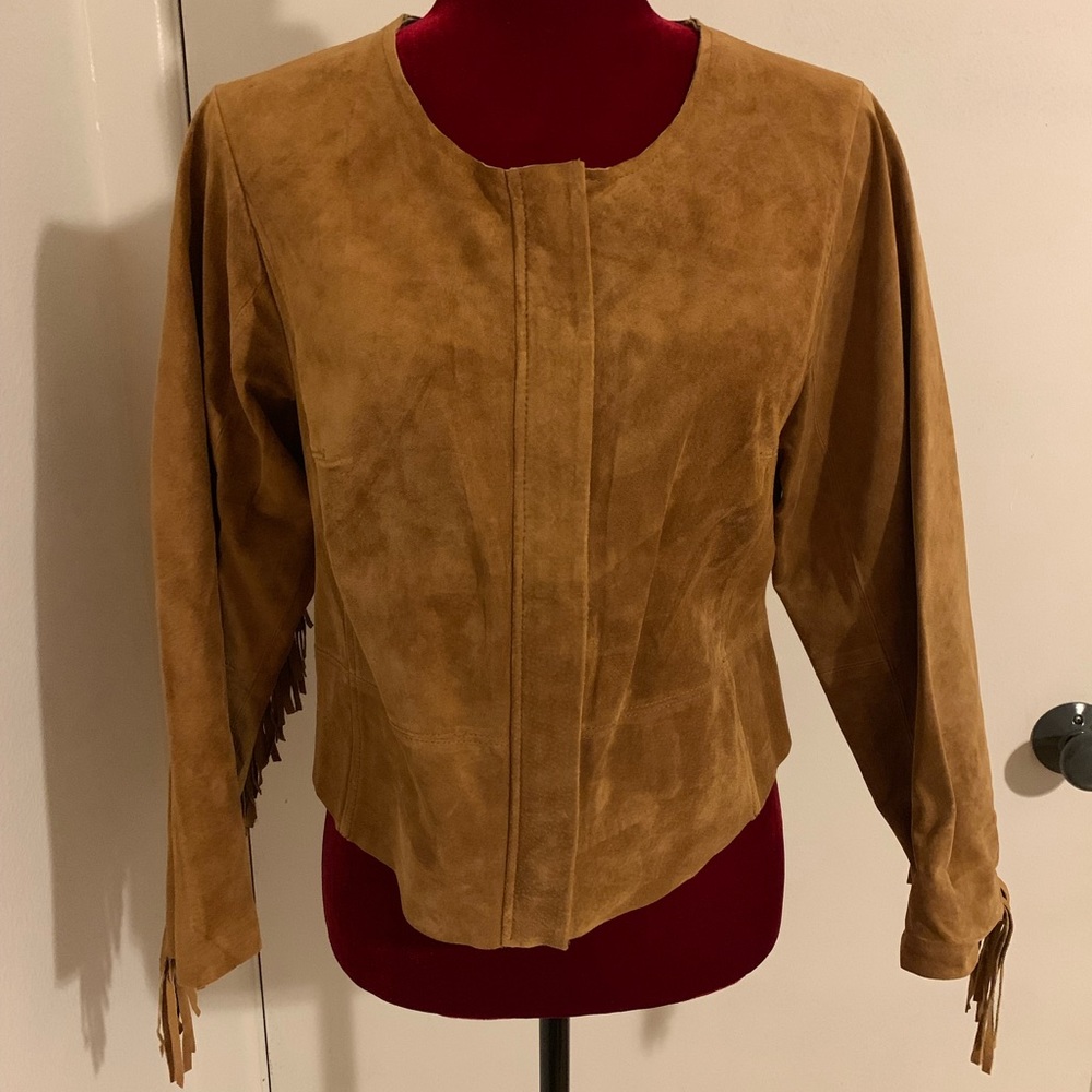 Tracy Reese Plenty Suede Fringe Jacket